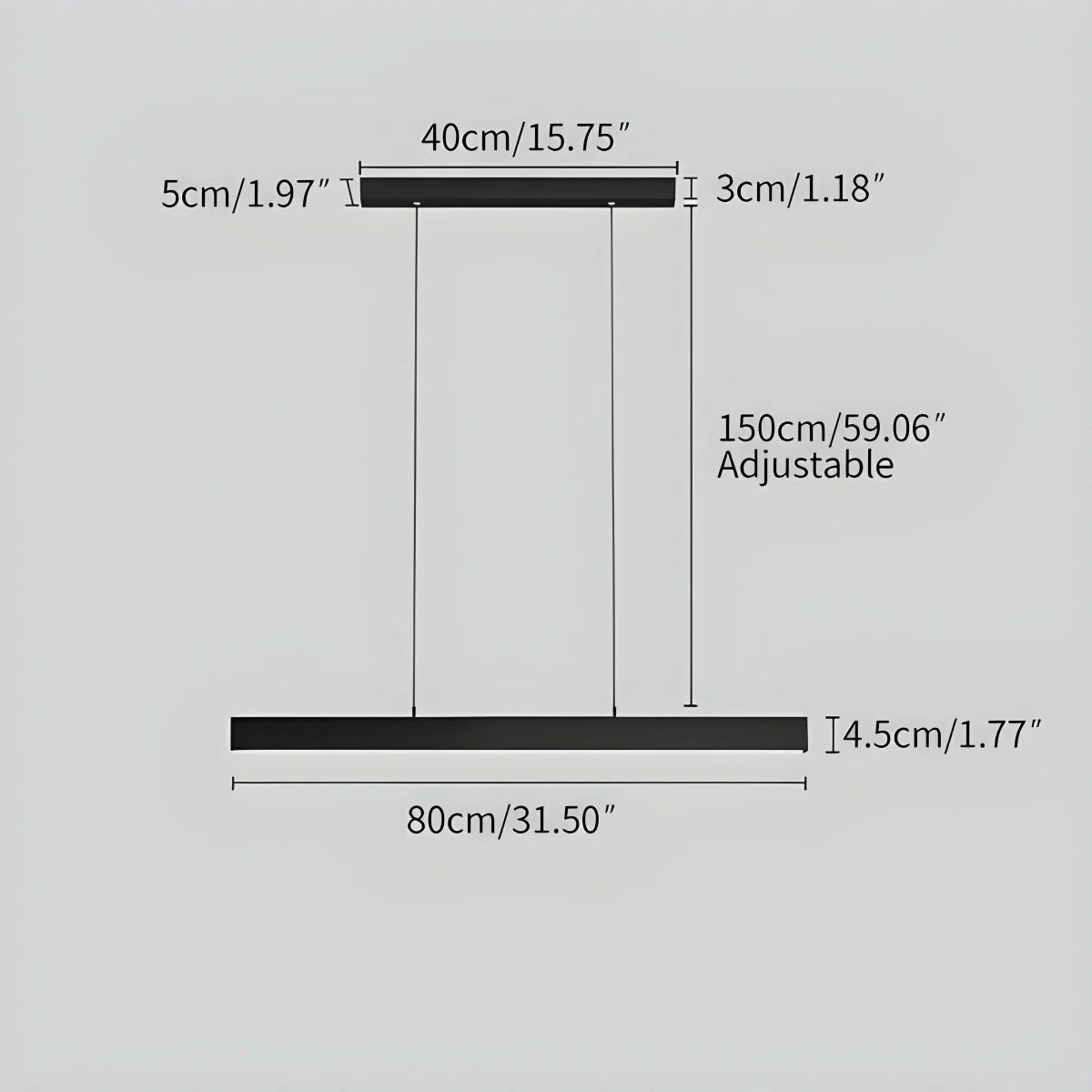 flairel Modern Linear Pendant Light for Kitchen Island