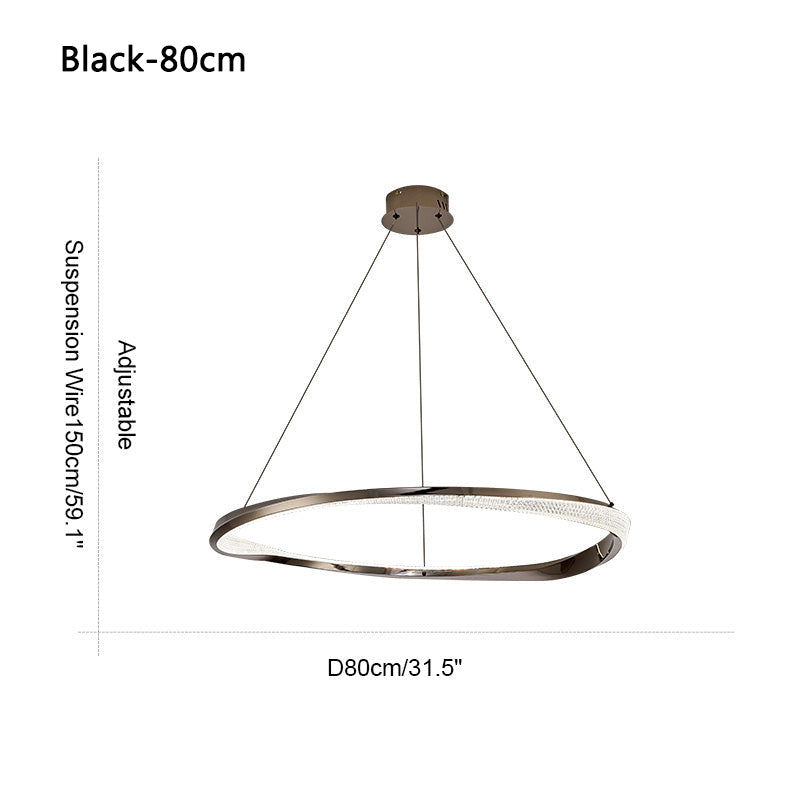 flairel Modern Simple Mobius Circle Chandelier