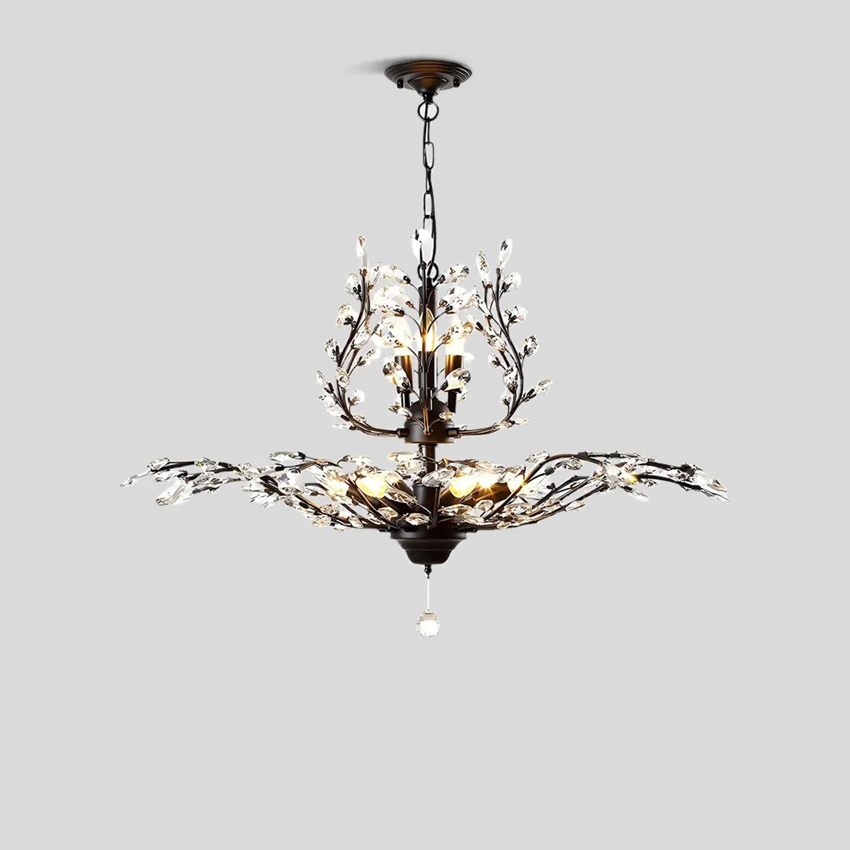flairel Tree Branch Crystal Chandelier for Living Room