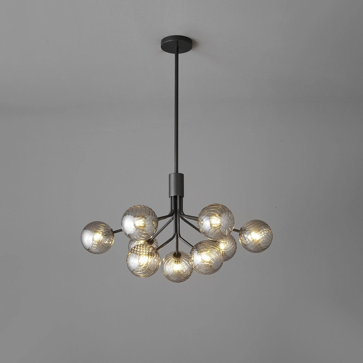 flairel All Copper Magic Bean Glass Chandelier