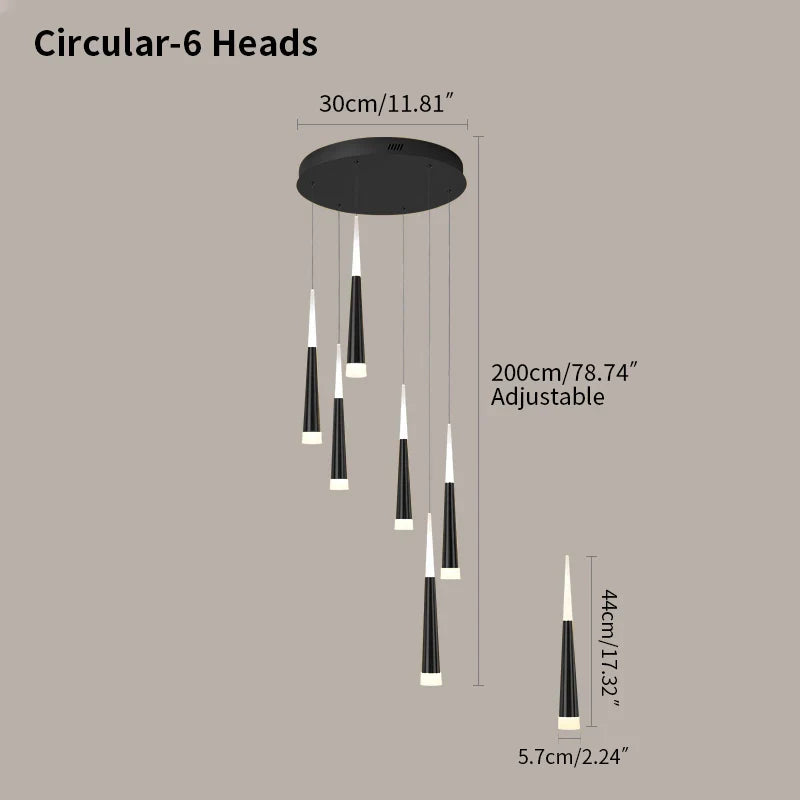flairel Meteor Shower Chandelier for Staircase