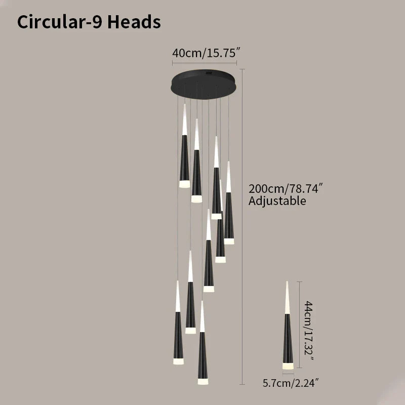 flairel Meteor Shower Chandelier for Staircase