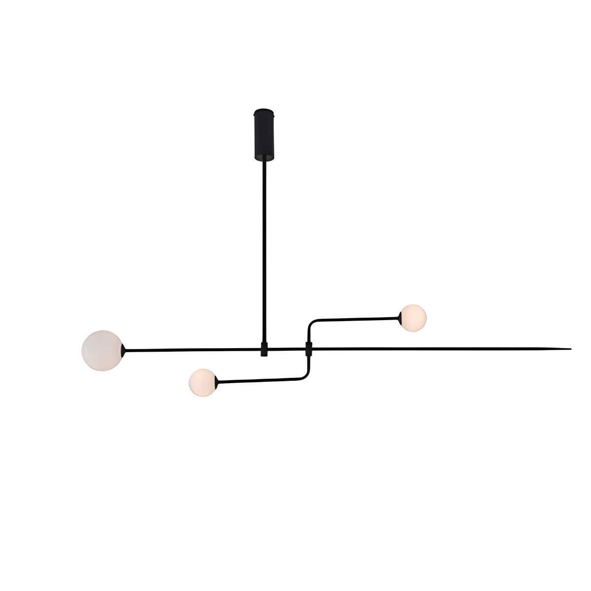 flairel Minimalist Linear Metal Chandelier