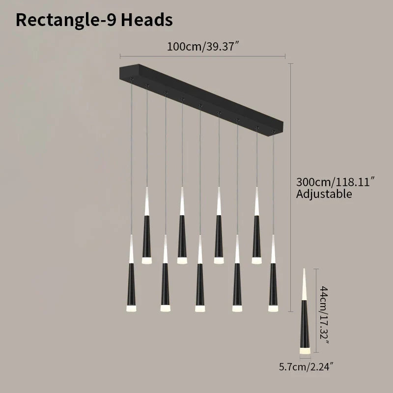 flairel Meteor Shower Chandelier for Staircase