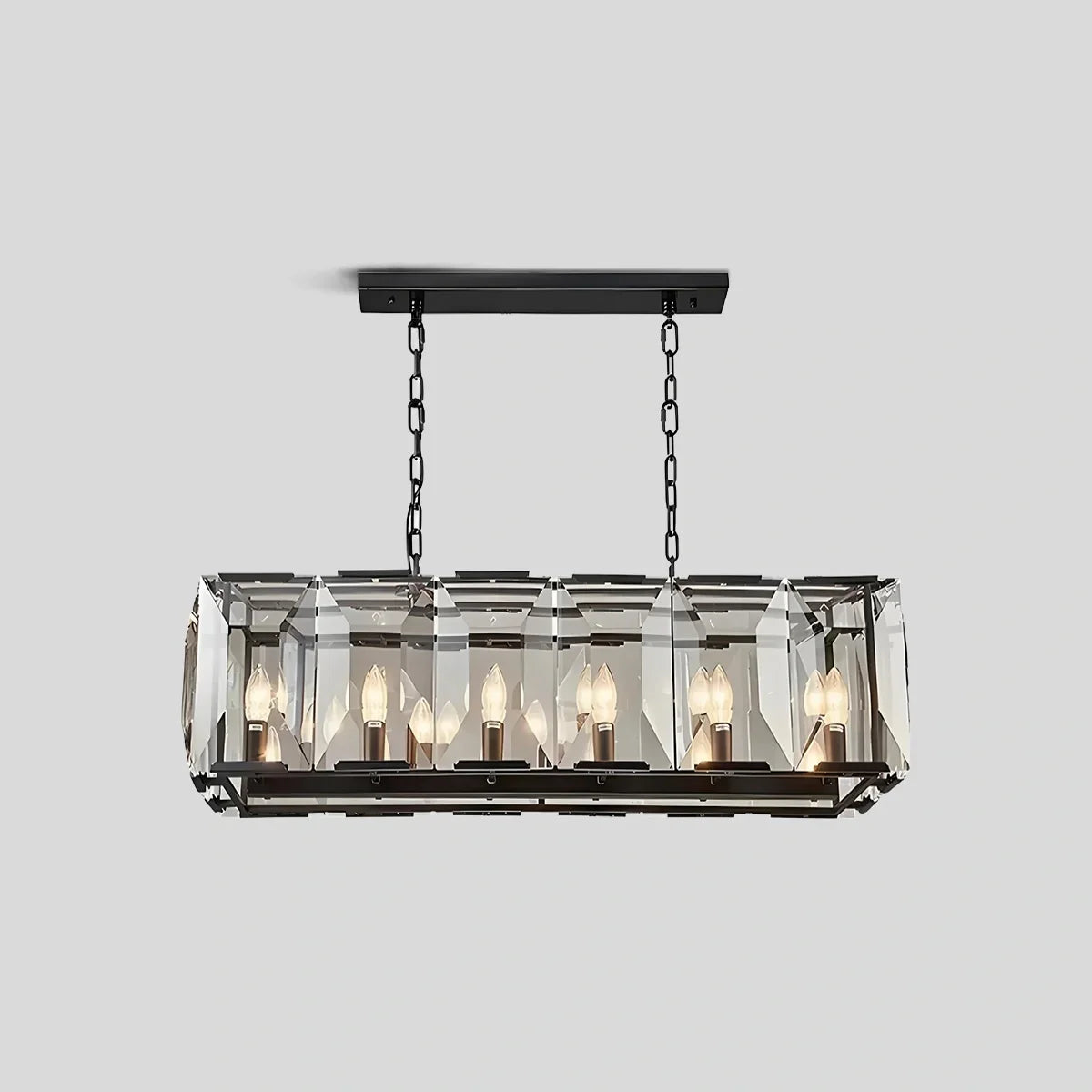 flairel Rectangular Glass Chandelier