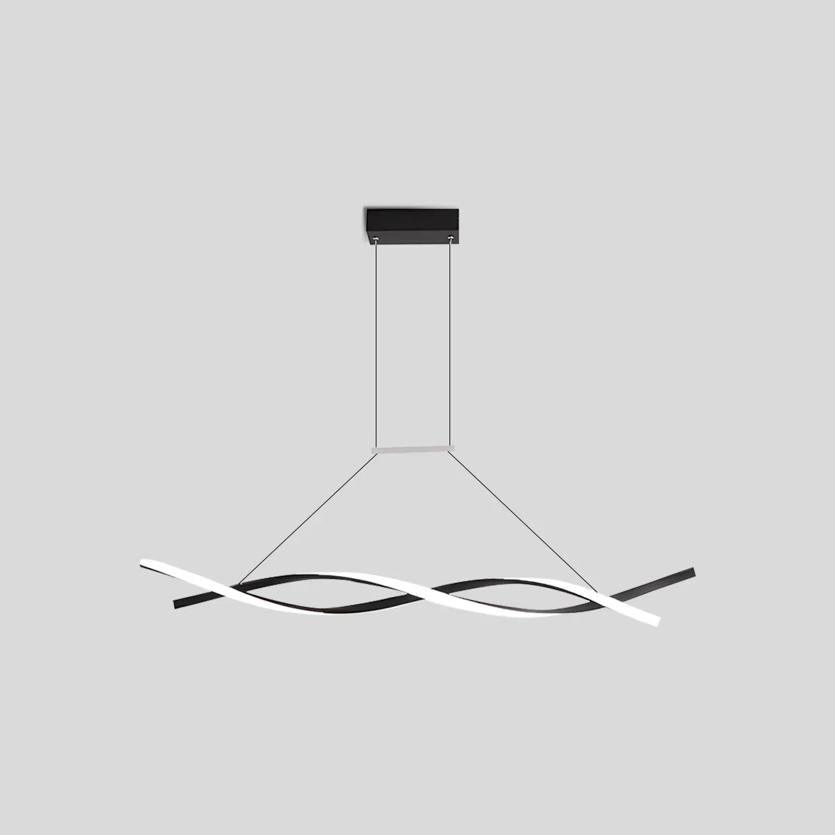 flairel LED Linear Wave Chandelier for Dining Room