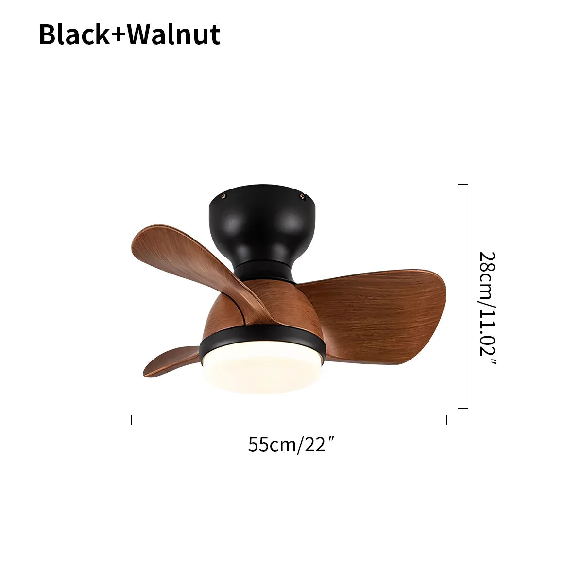 flairel Small Flush Mount Ceiling Fan with Light