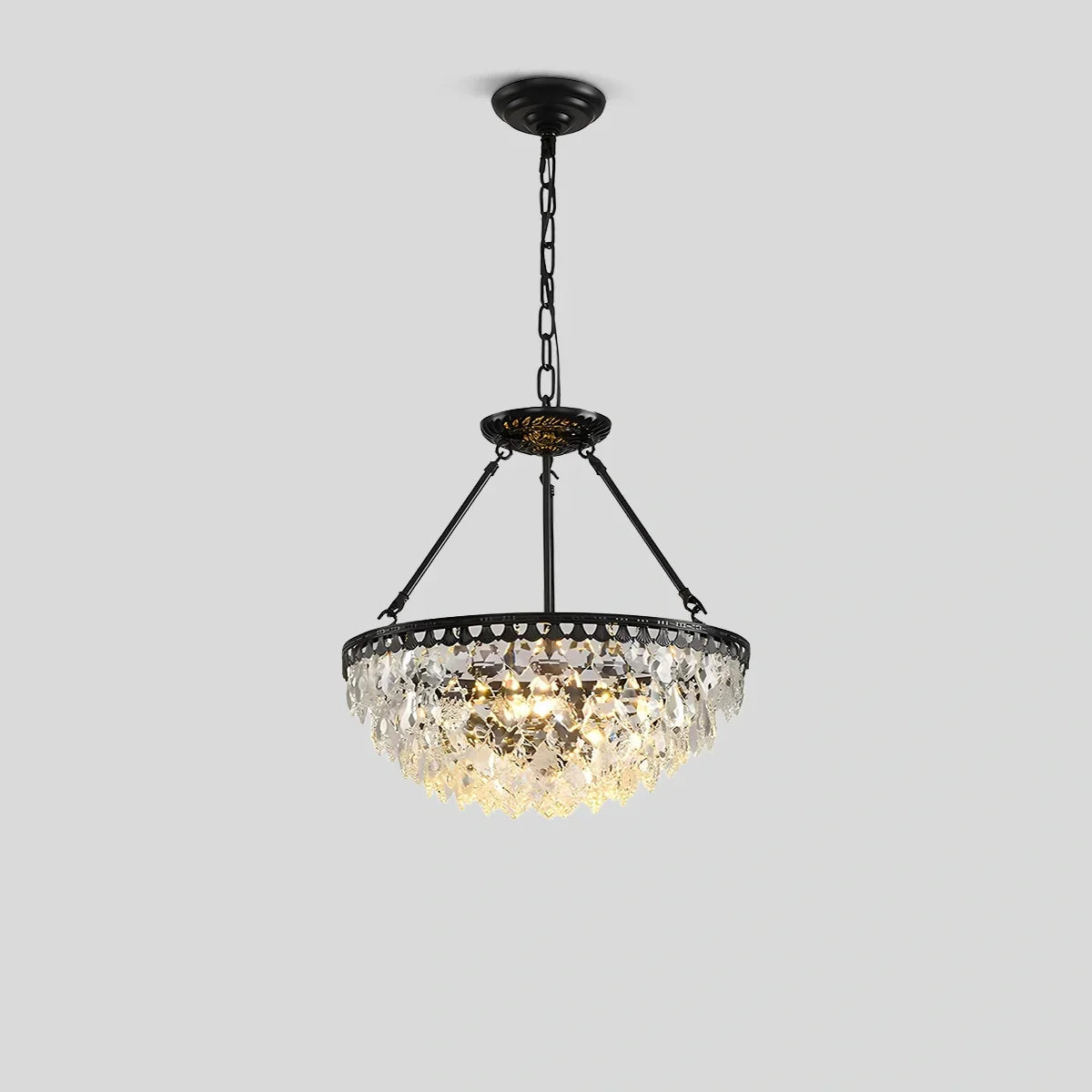 flairel Crown Crystal Led Chandelier