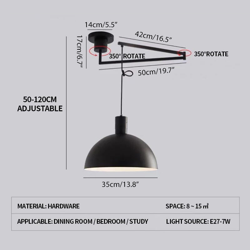 flairel Bauhaus Creative Rocker Glass Pendant Light