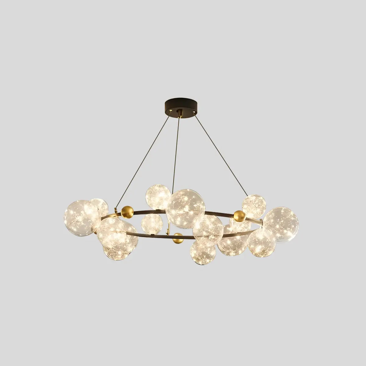 flairel Robina Bubble Glass Chandelier for Living Room