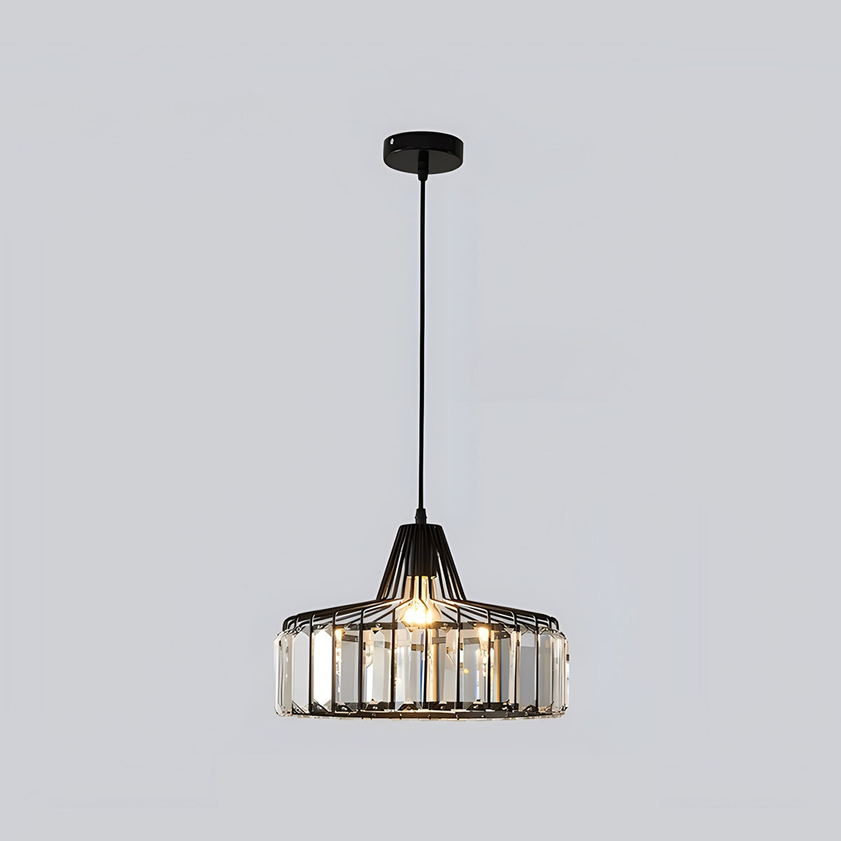 flairel Modern Iron Art Glass Pendant Lamp for Kitchen