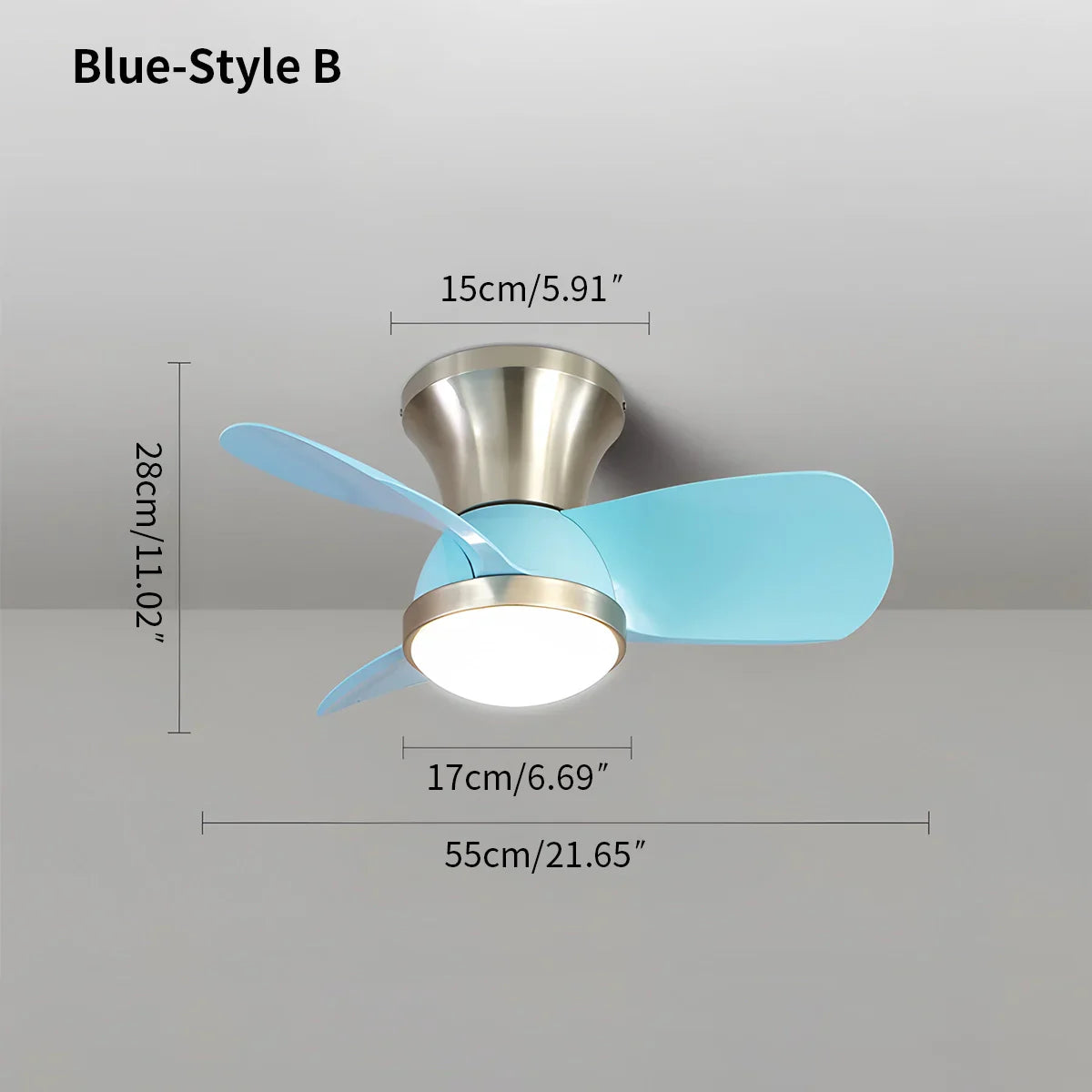 flairel Simple Ceiling Fan Light for Children's Room