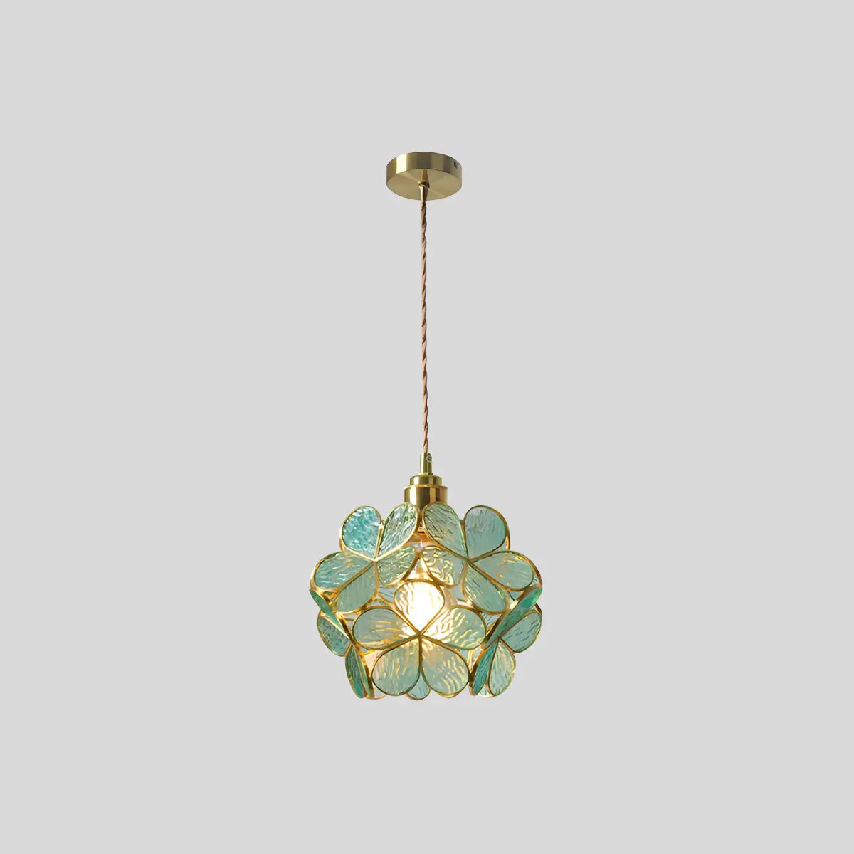 flairel Cherry Blossom Stained Glass Pendant Light
