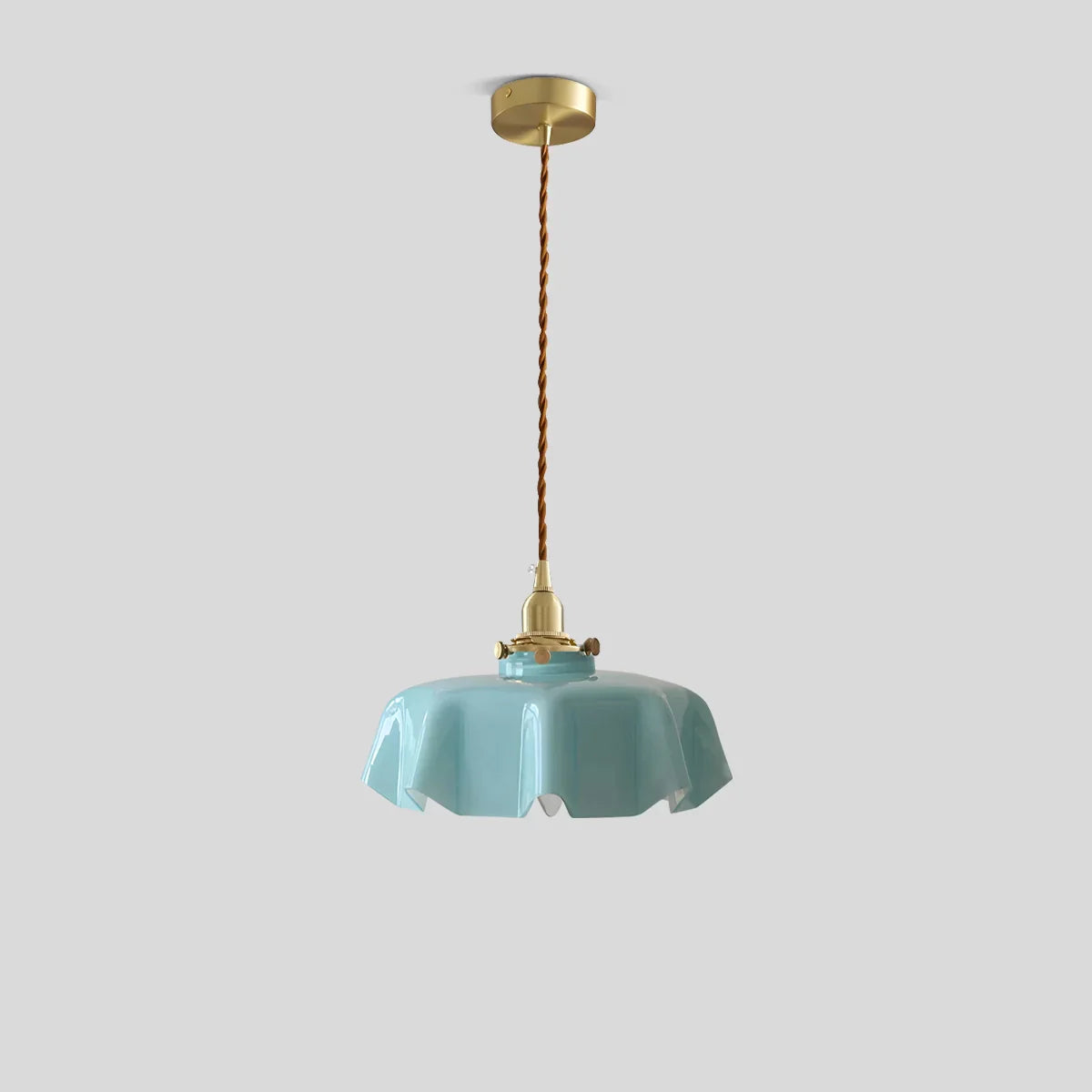 flairel Retro Coloured Glass Pendant Light for Kitchen