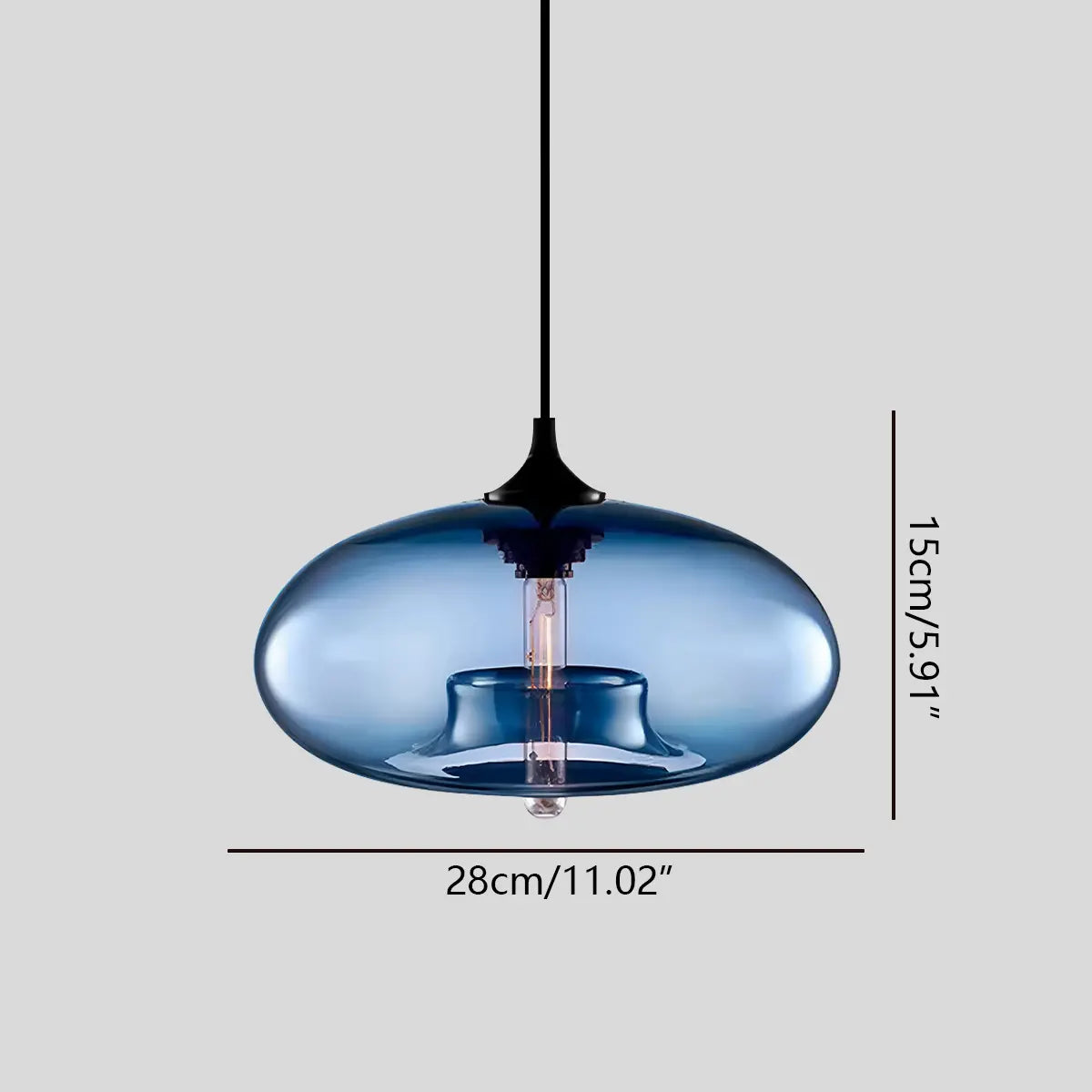 flairel Colorful Glass Pendant Light for Dining Area