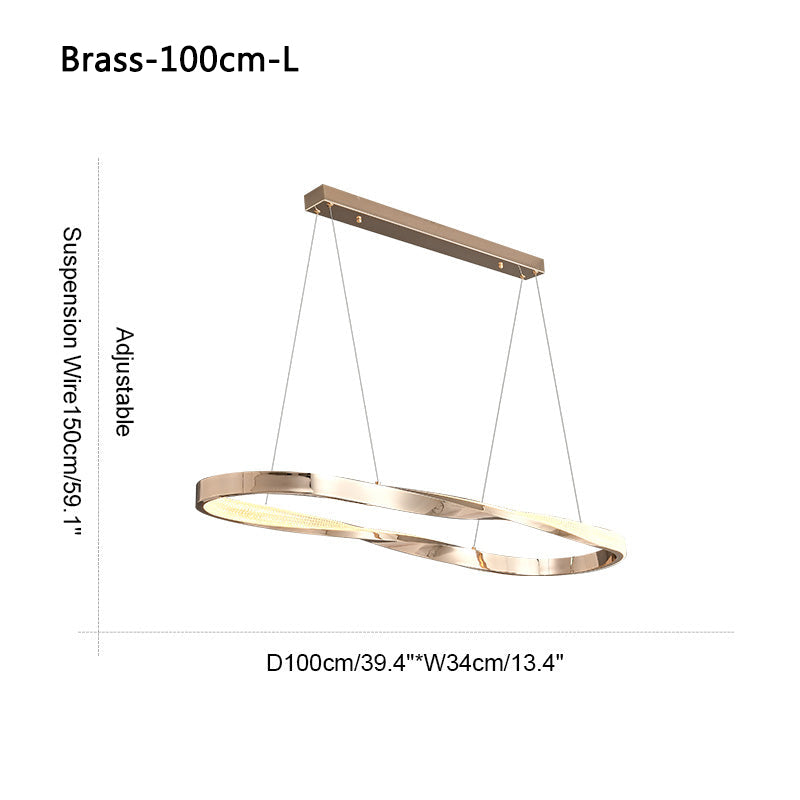 flairel Modern Simple Mobius Circle Chandelier