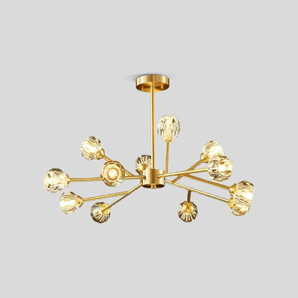 flairel Crystal Ball Round Cluster Chandelier