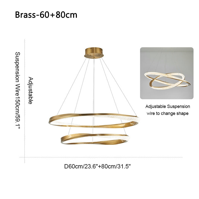 flairel Modern Simple Mobius Circle Chandelier