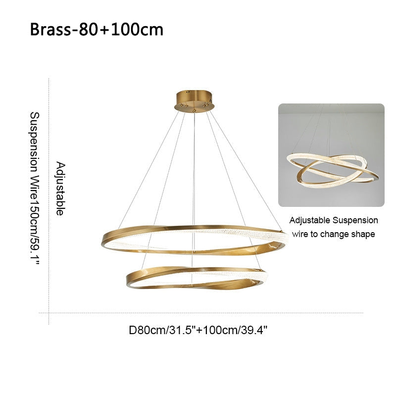 flairel Modern Simple Mobius Circle Chandelier