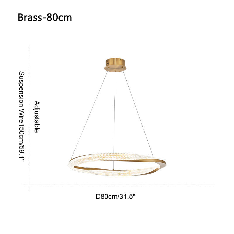 flairel Modern Simple Mobius Circle Chandelier