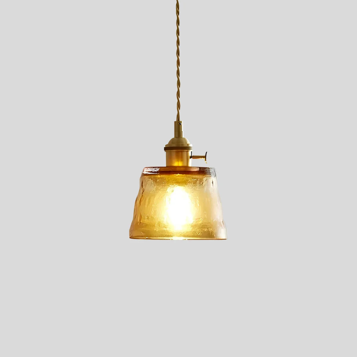 flairel Nordic Cup Glass Pendant Lamp for Bedside