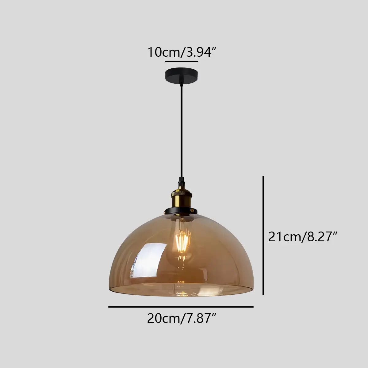 flairel Mabel Glass Pendant Light for Kitchen Island