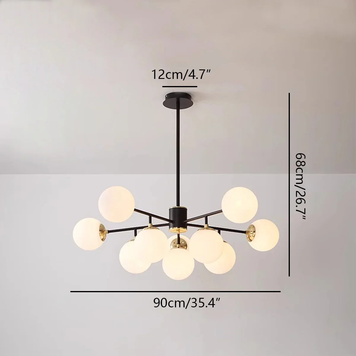 flairel Camilla Glass Chandelier for Living Room