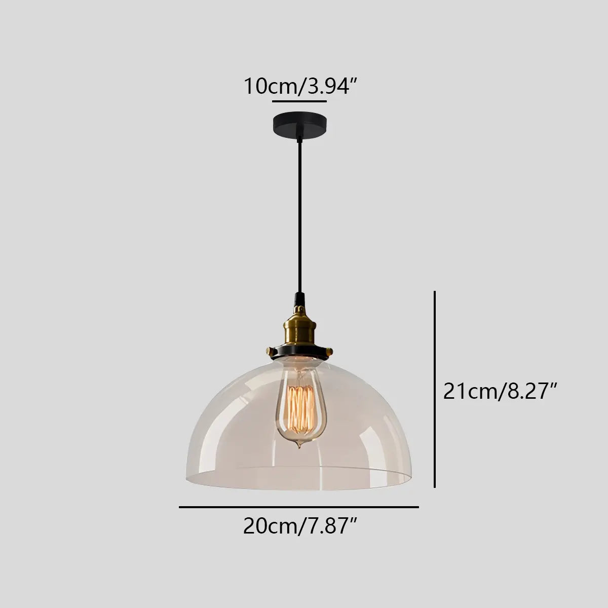 flairel Mabel Glass Pendant Light for Kitchen Island