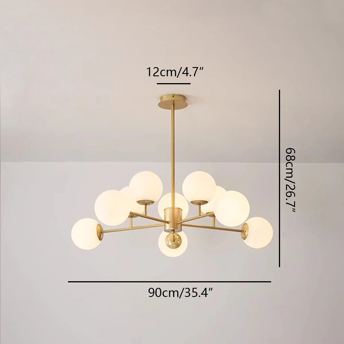 flairel Camilla Glass Chandelier for Living Room