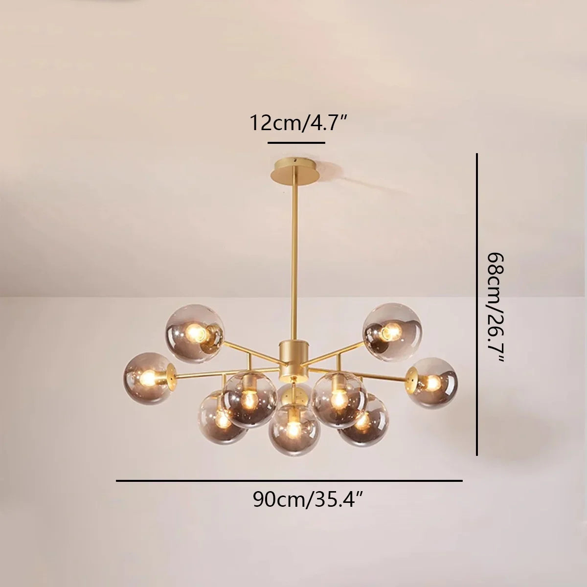 flairel Camilla Glass Chandelier for Living Room