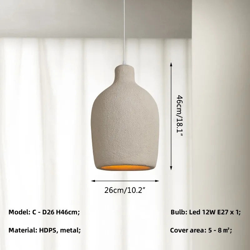 flairel Simple Gypsum Pendant Lights for Dining Room