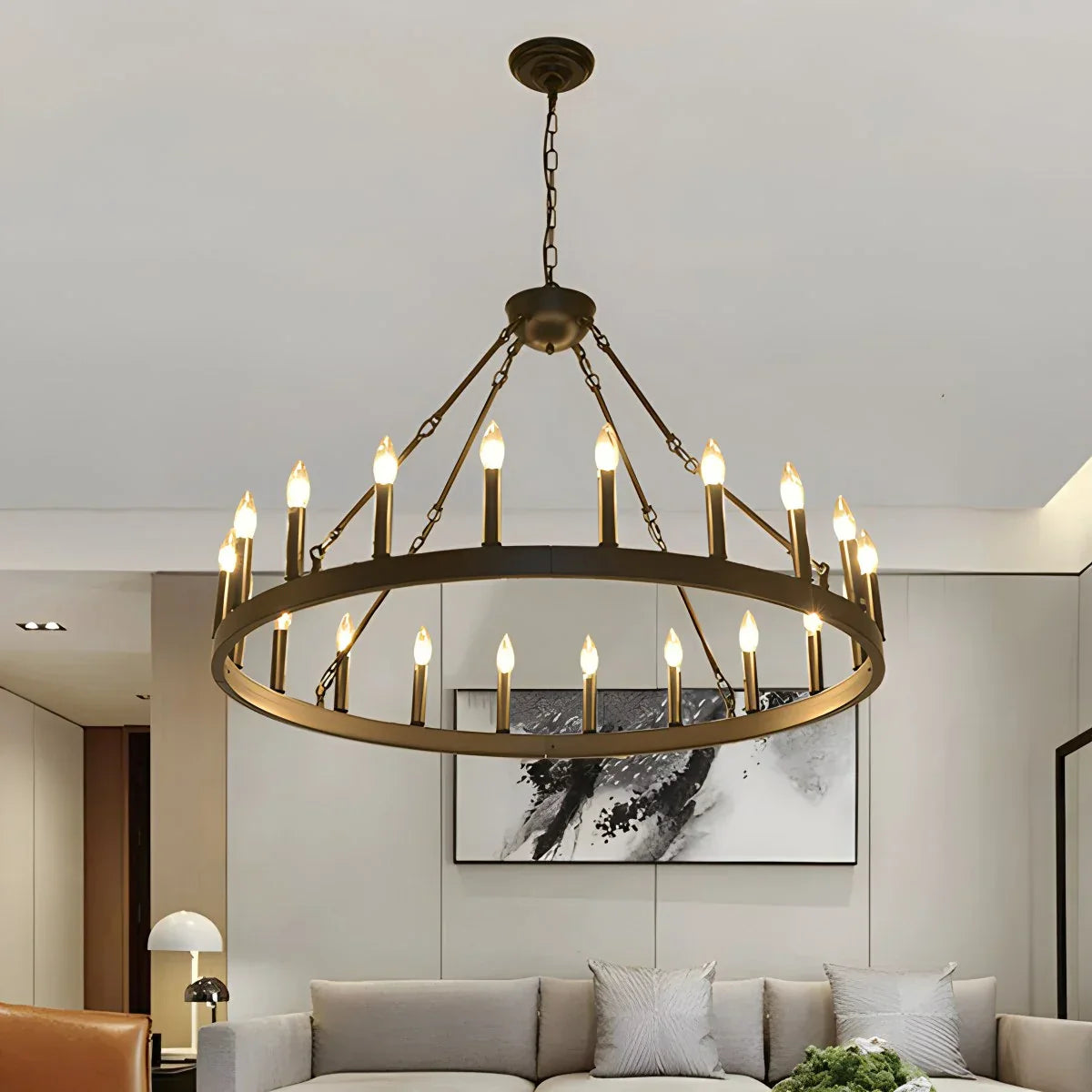 flairel Candle Shaped Chandelier for Dining Room