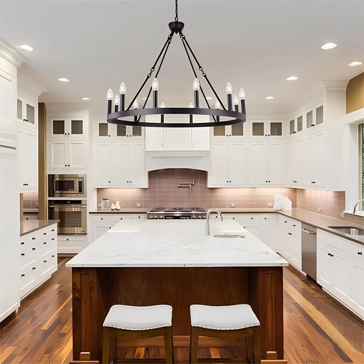 flairel Candle Shaped Chandelier for Dining Room