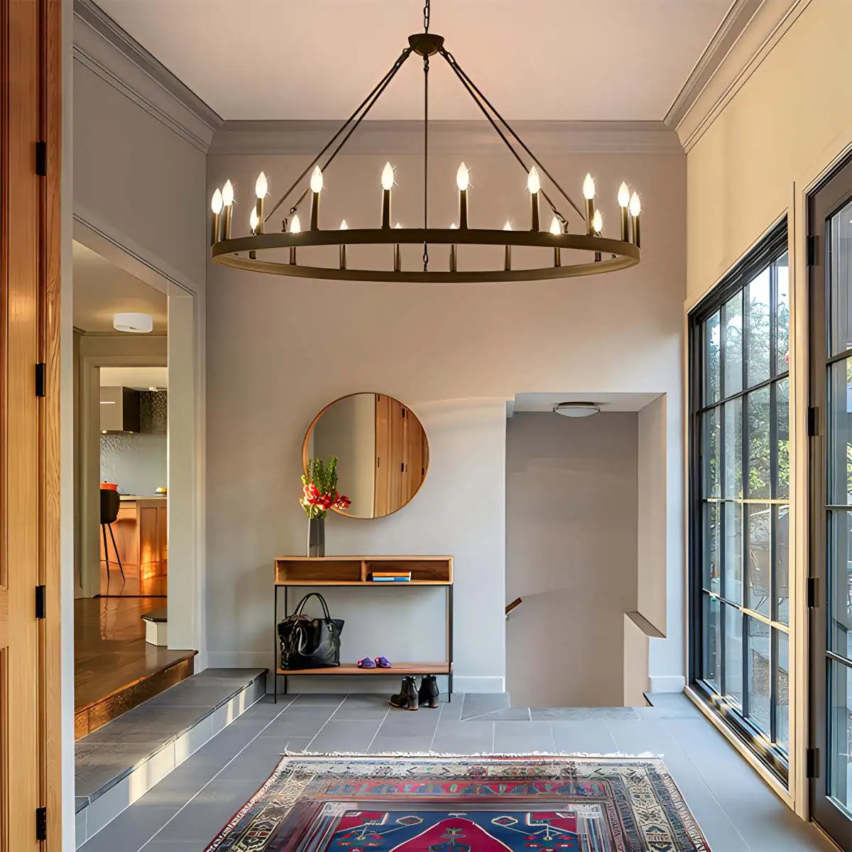 flairel Candle Shaped Chandelier for Dining Room