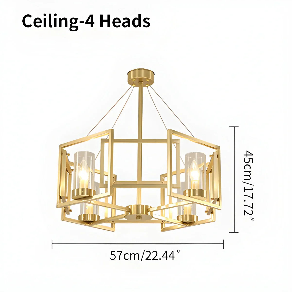 flairel Modern Luxury All Copper Chandelier