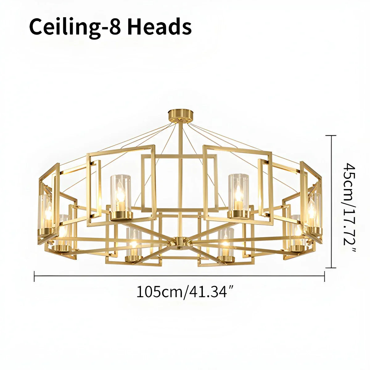 flairel Modern Luxury All Copper Chandelier