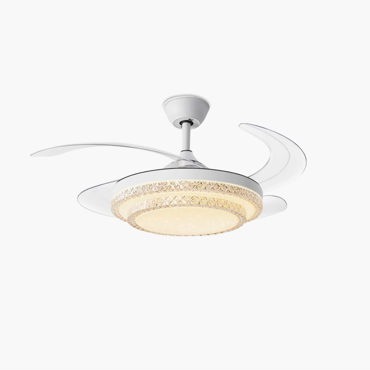 flairel Dimmable Remote Hugger Ceiling Fan Light