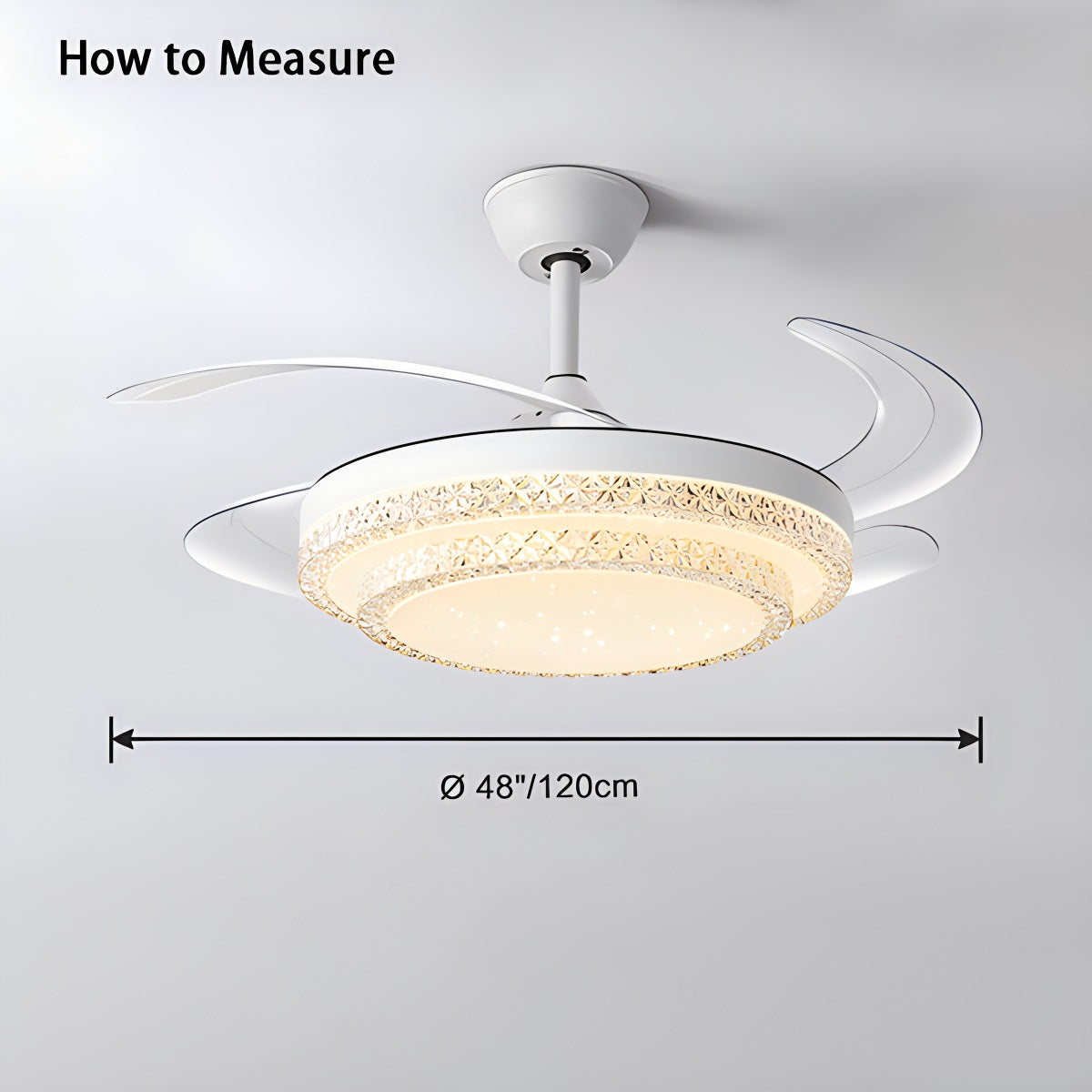 flairel Dimmable Remote Hugger Ceiling Fan Light