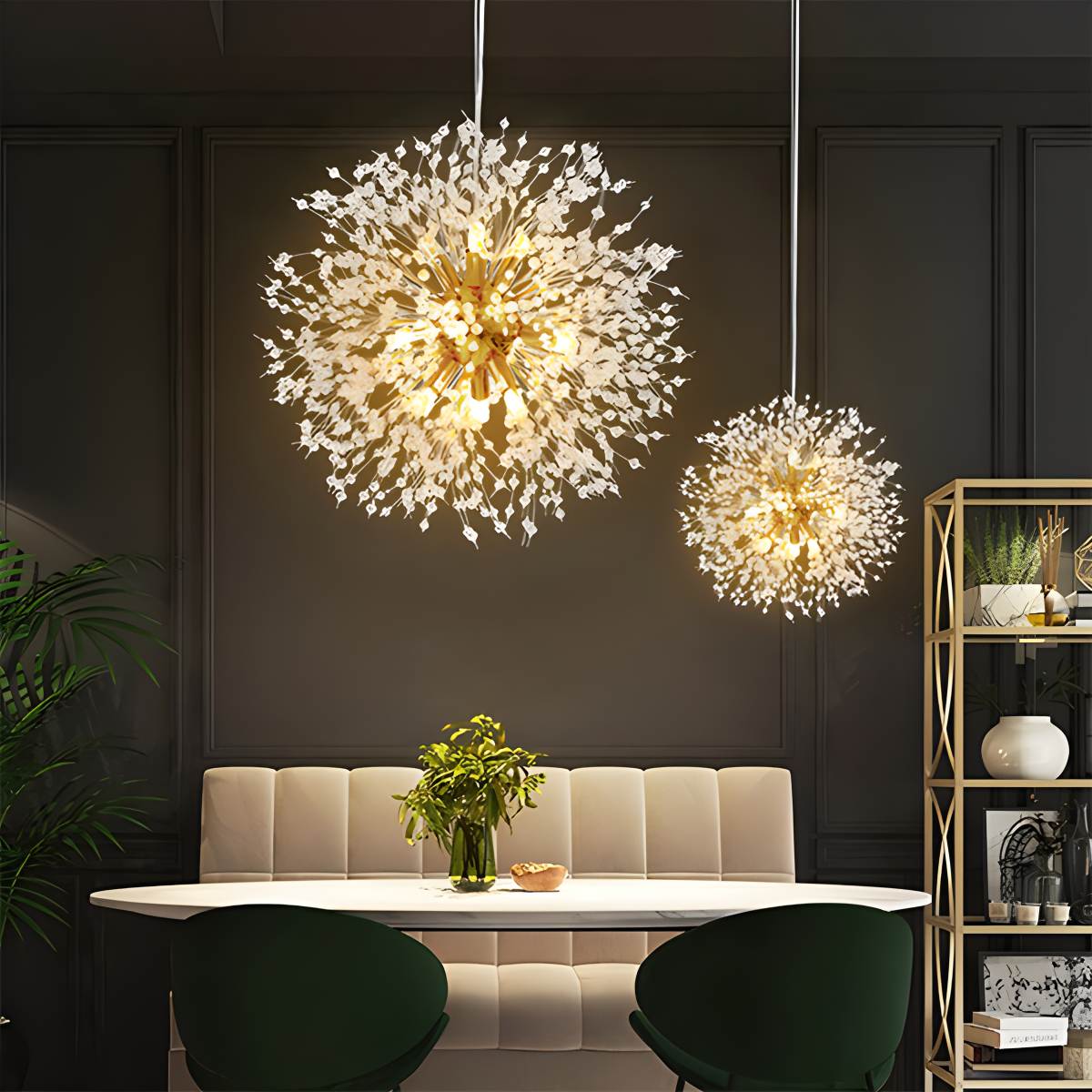 flairel Charlie Dandelion Crystal Chandelier