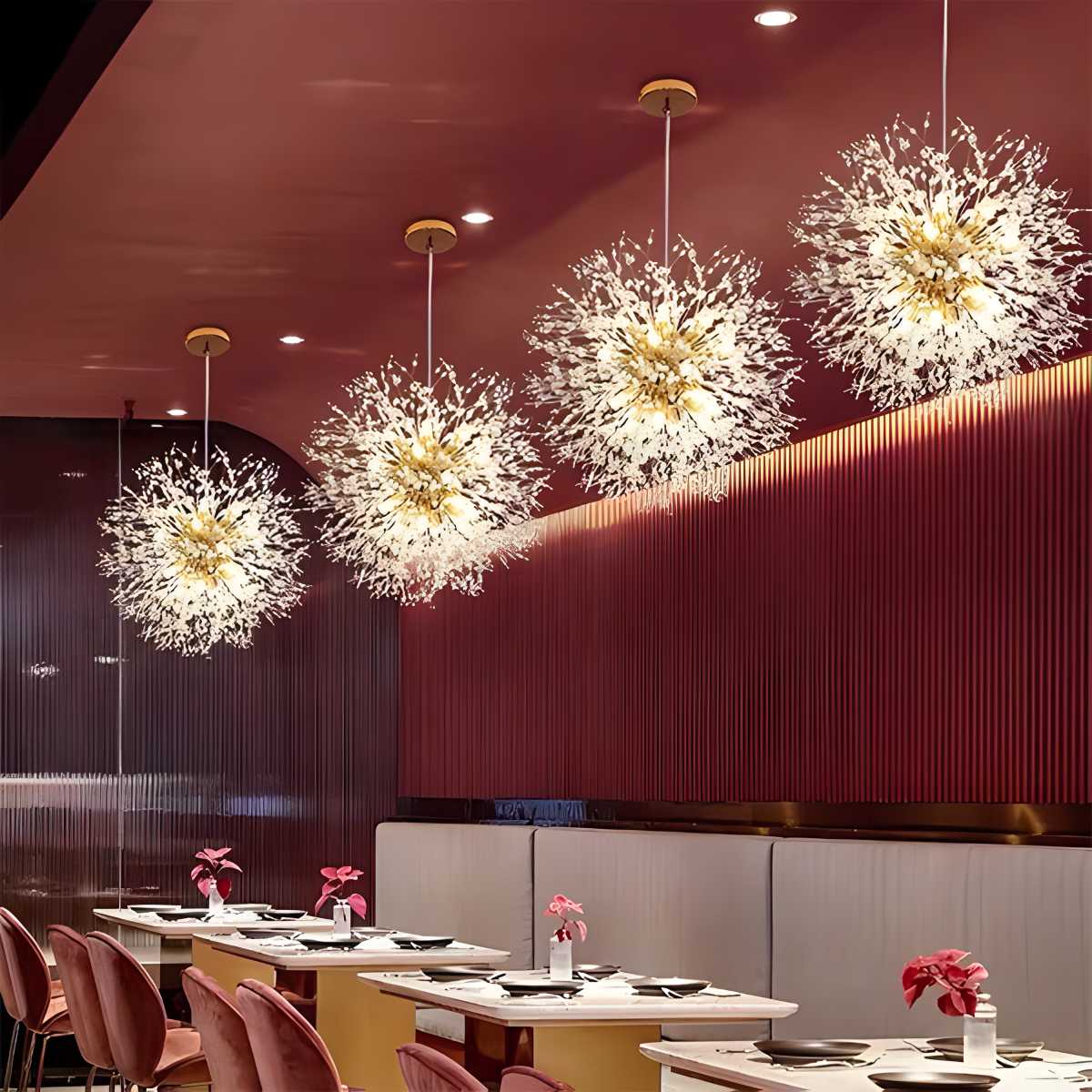 flairel Charlie Dandelion Crystal Chandelier