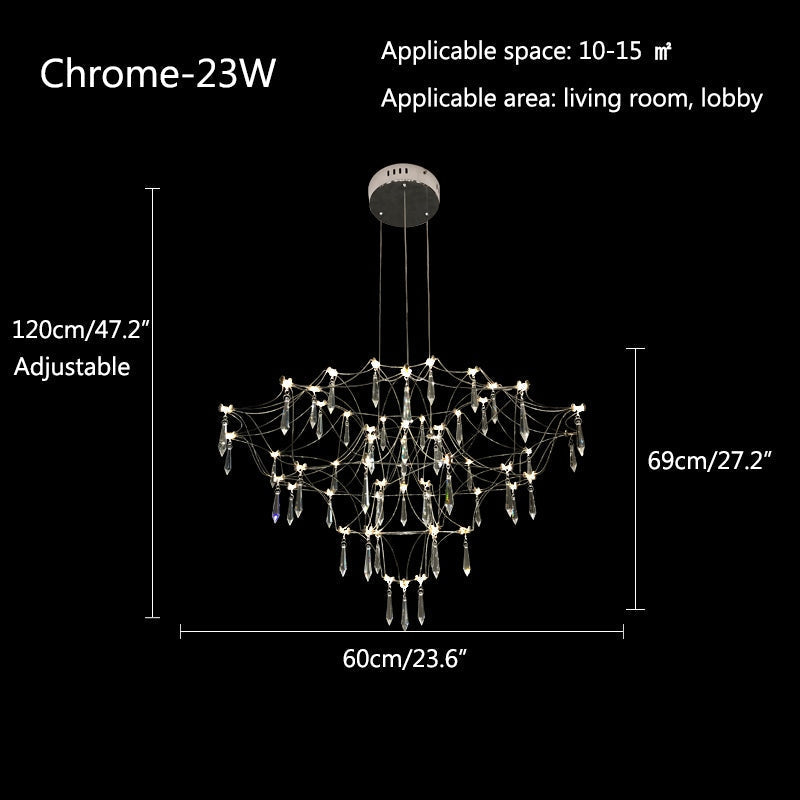 flairel Adjustable Large Creativity Crystal Chandelier