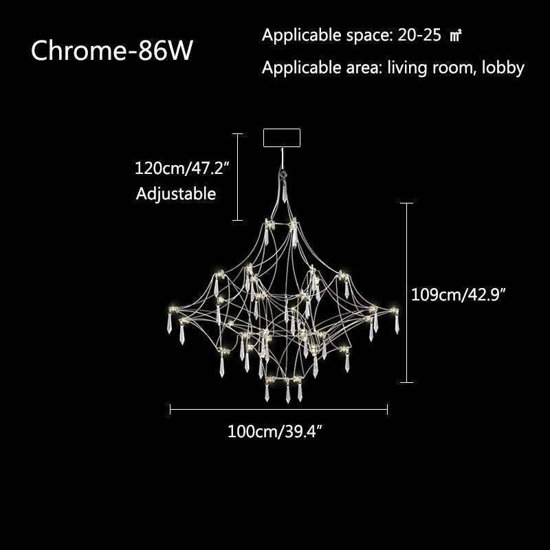flairel Adjustable Large Creativity Crystal Chandelier