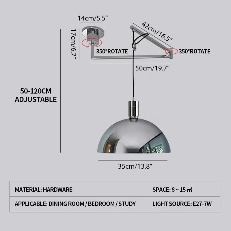 flairel Bauhaus Creative Rocker Glass Pendant Light