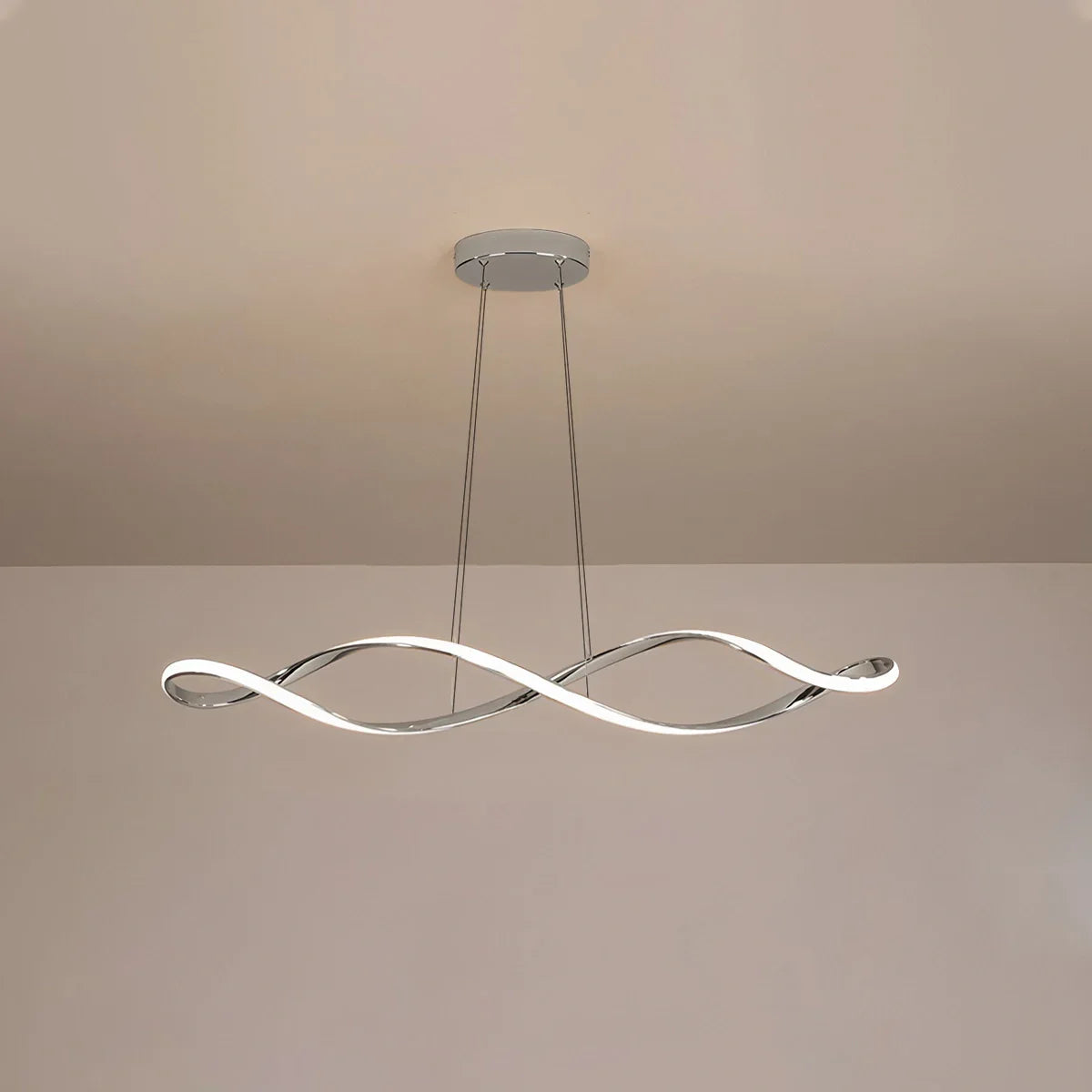 flairel Linear Twist Pendant Light for Dining Room