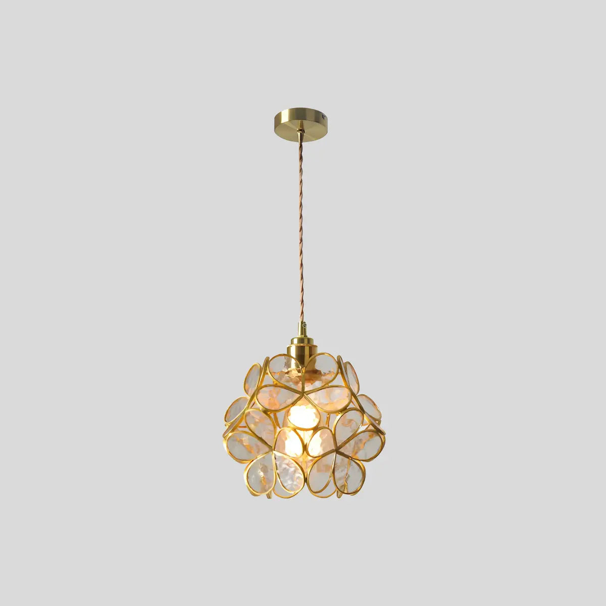 flairel Cherry Blossom Stained Glass Pendant Light