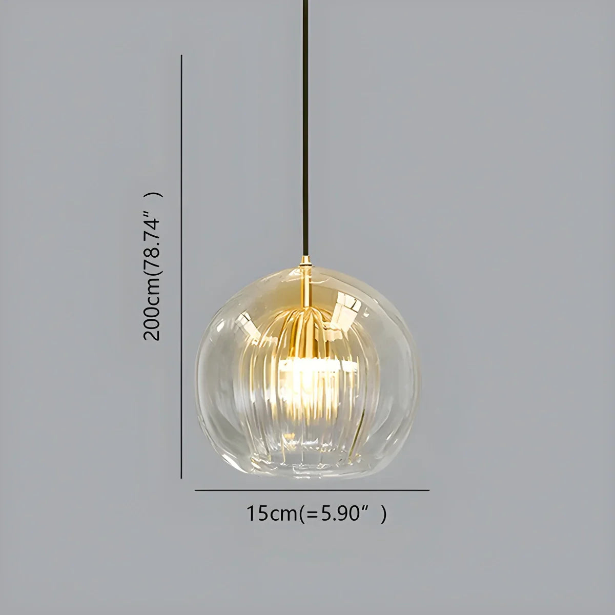 flairel Nordic Glass Globe Pendant Light for Modern Interiors