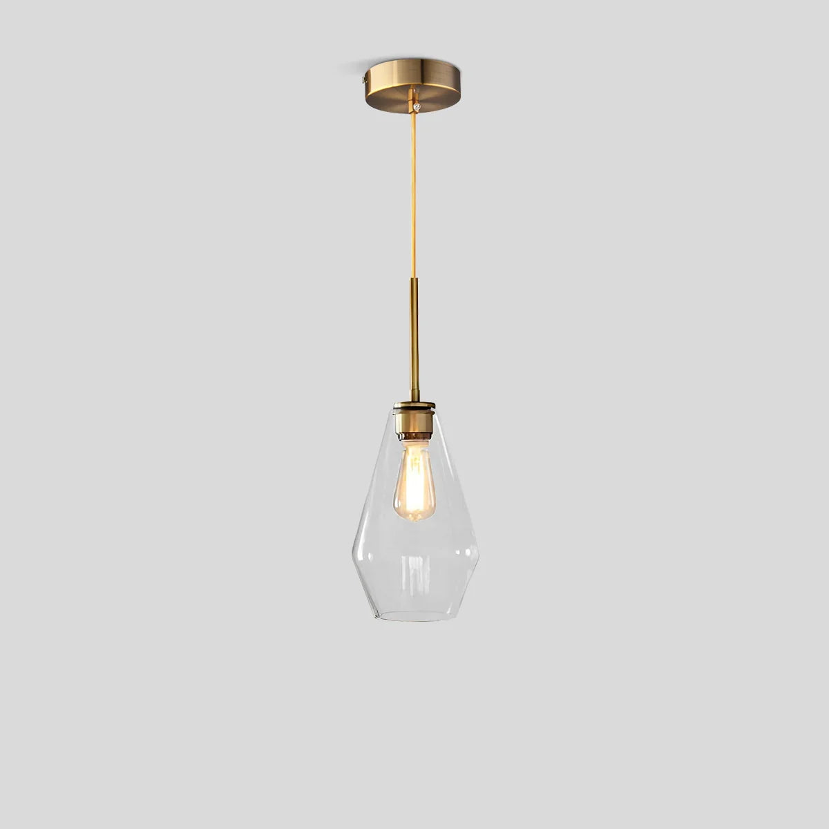 flairel Hailie Clear Glass Pendant Light for Kitchen