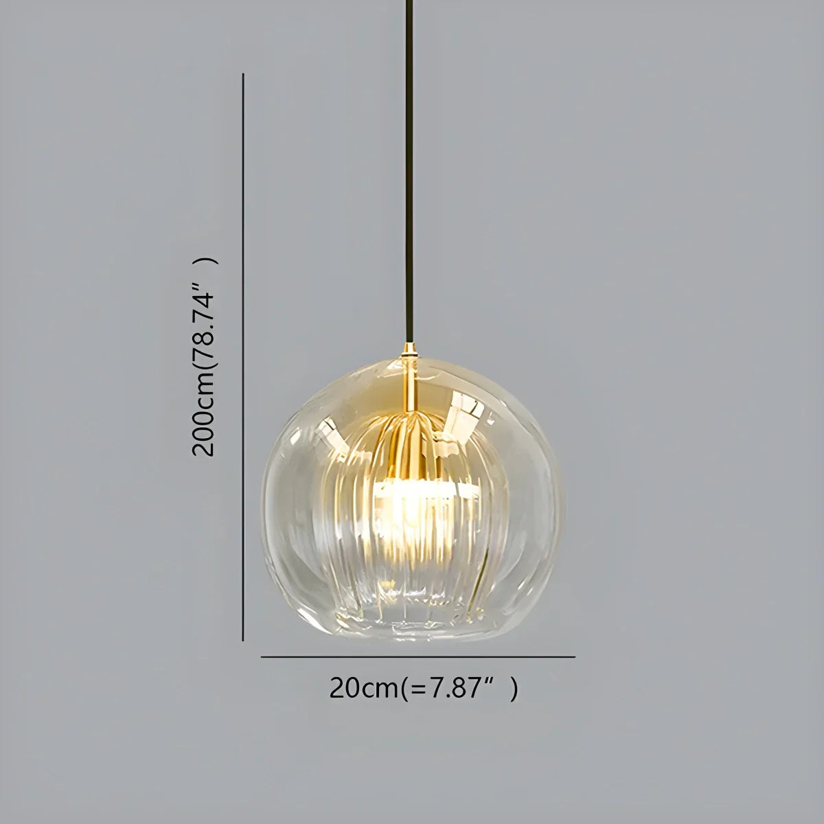flairel Nordic Glass Globe Pendant Light for Modern Interiors