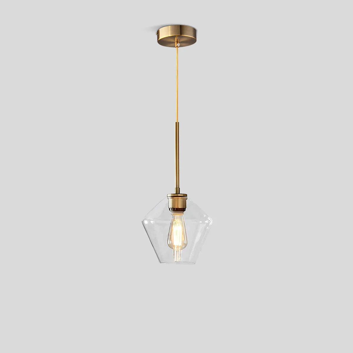 flairel Hailie Clear Glass Pendant Light for Kitchen