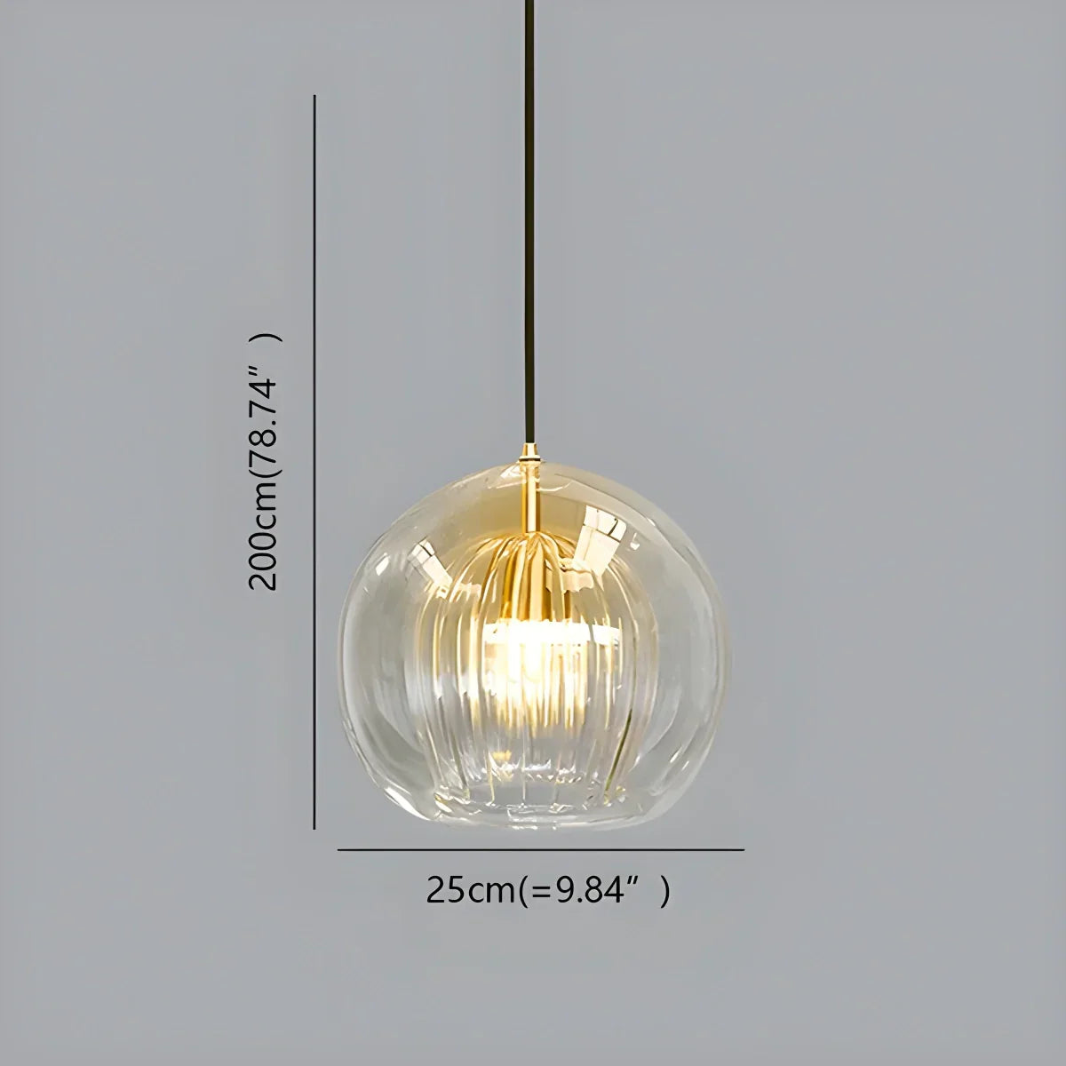 flairel Nordic Glass Globe Pendant Light for Modern Interiors